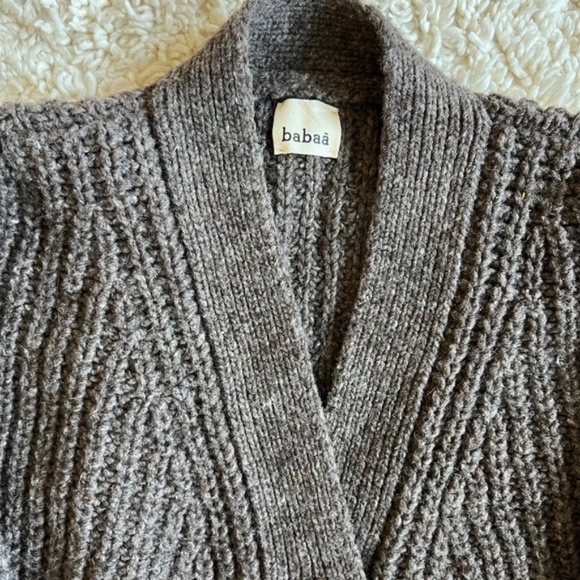 Babaa No. 19 wool cardigan brown - Picture 3 of 5
